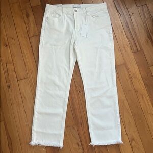 NWT Vervet Melissa Optic White Mid Rise Straight Jeans